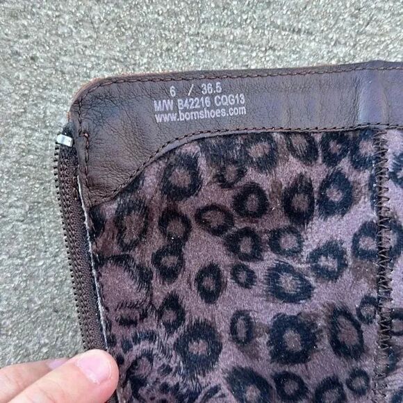 Born Sage Riding Boots Brown Button Side Zipper - Picture 7 of 10